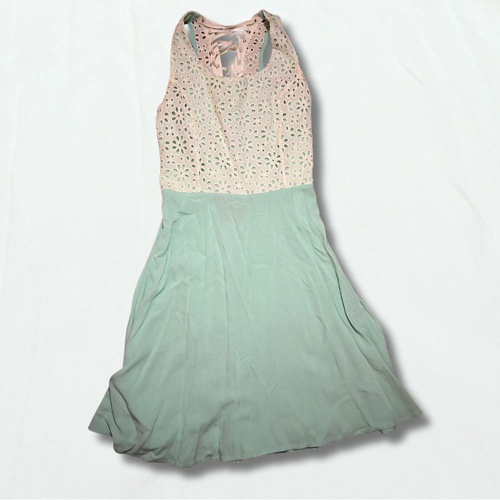 Lace Cream and Mint Dress